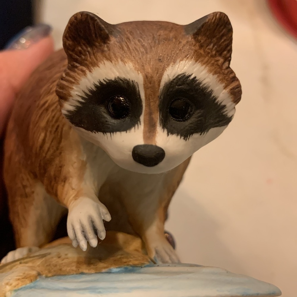 Racoon Porcelain Figurine by Andrea